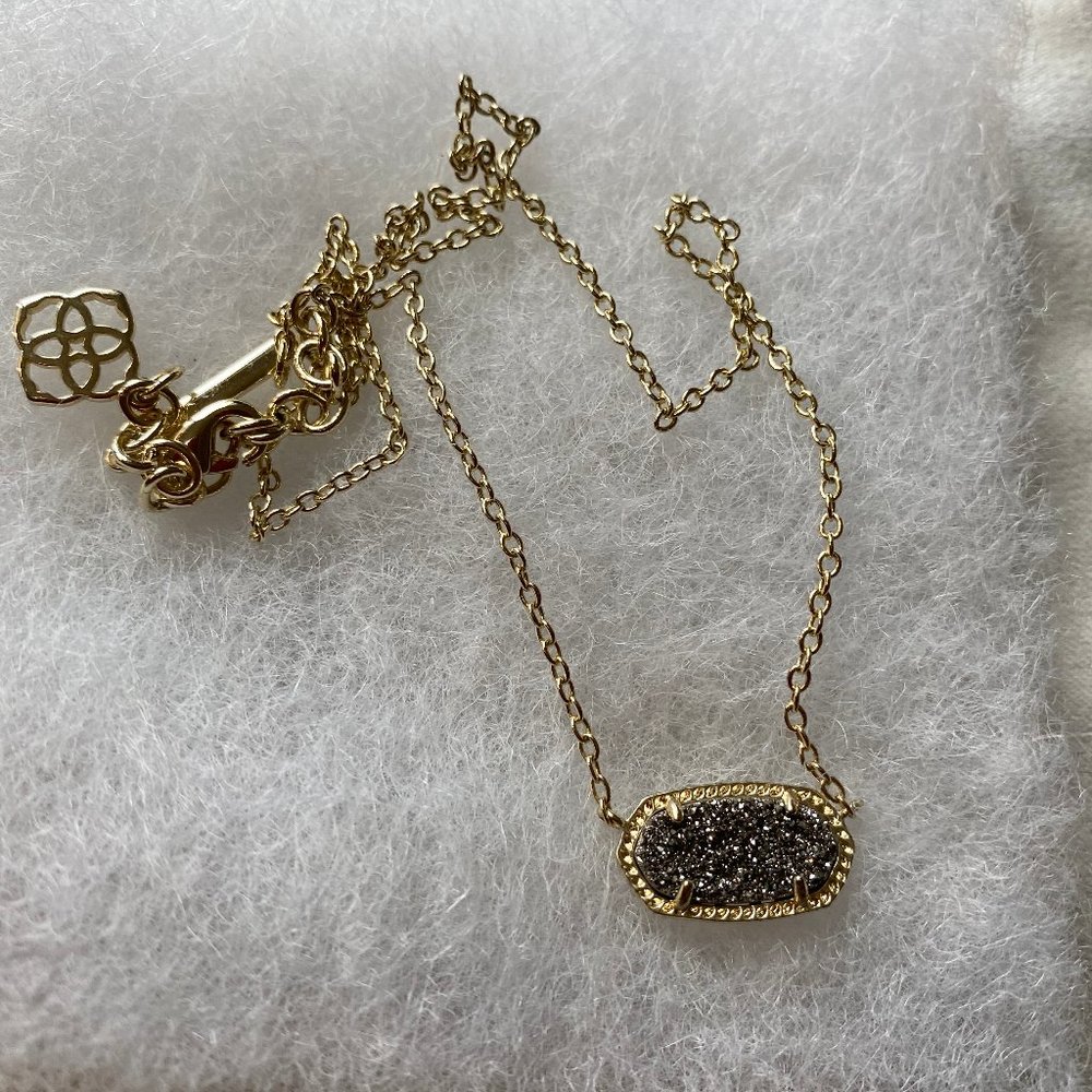 Kendra Scott silver drusy Elisa necklace